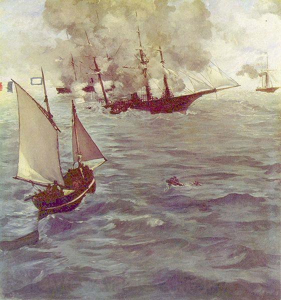 Edouard Manet Schlacht zwischen der France oil painting art